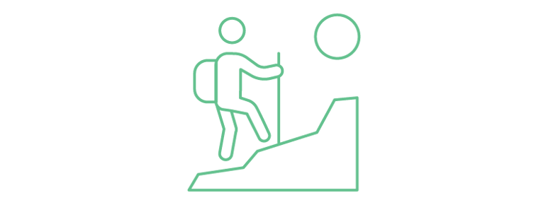 Icon of person trekking