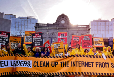 IWF and EU partners march in Brussels to demand action on vital child sexual abuse regulation