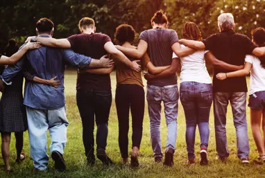 People standing in a row