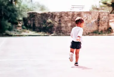 Happy boy playing